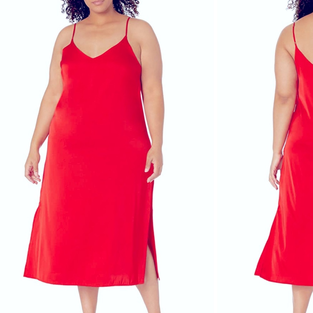 The Drop Red Slip Dress